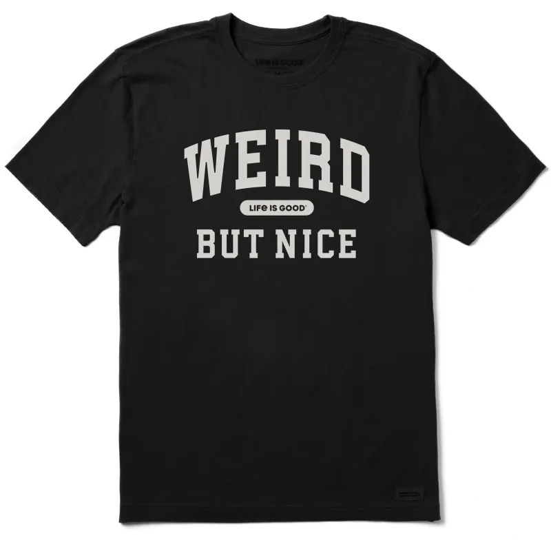 Men's Weird But Nice Arch Short Sleeve Crusher Tee sold by Life is Good
