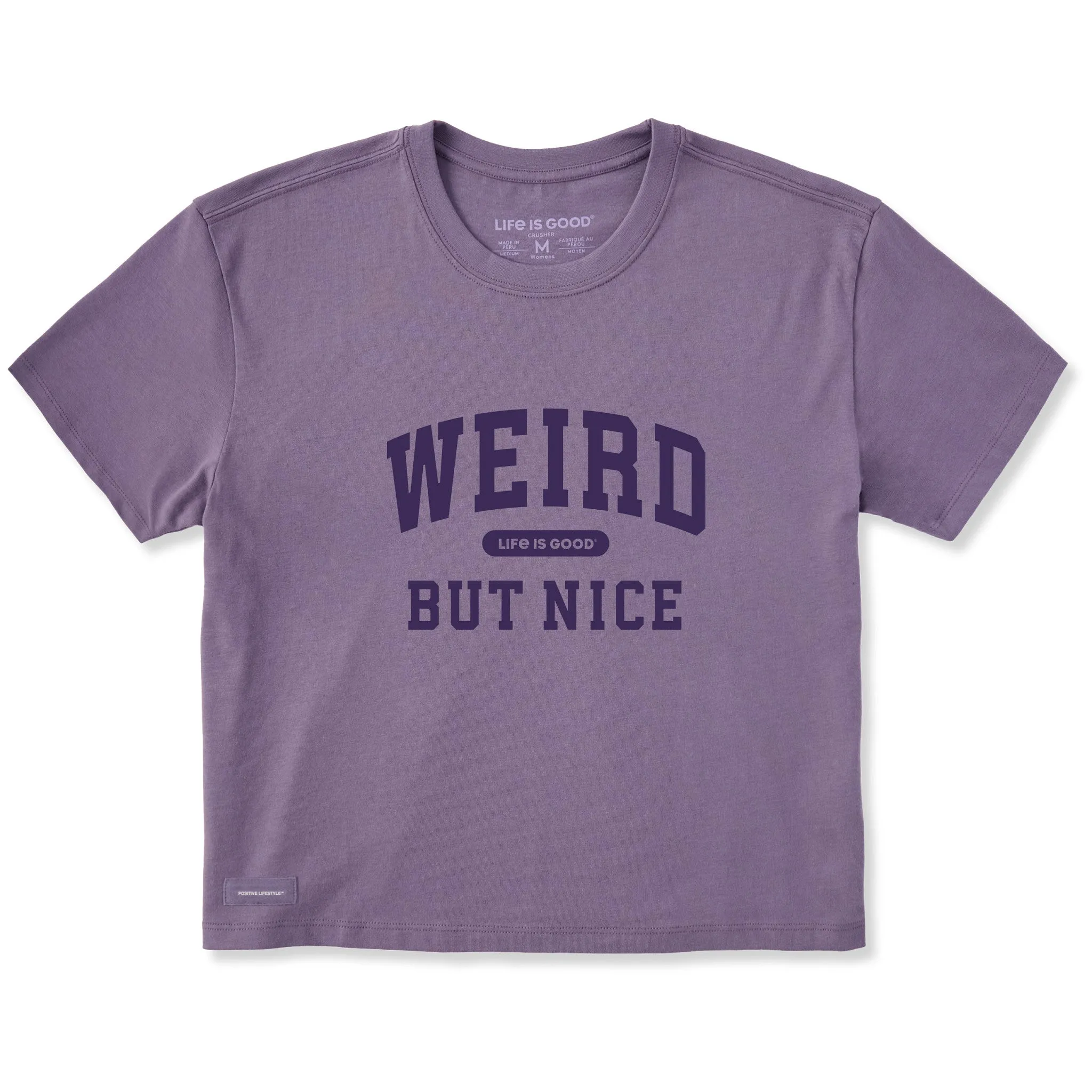 Women's Weird But Nice Arch Short Sleeve Crusher Boxy Tee sold by Life is Good