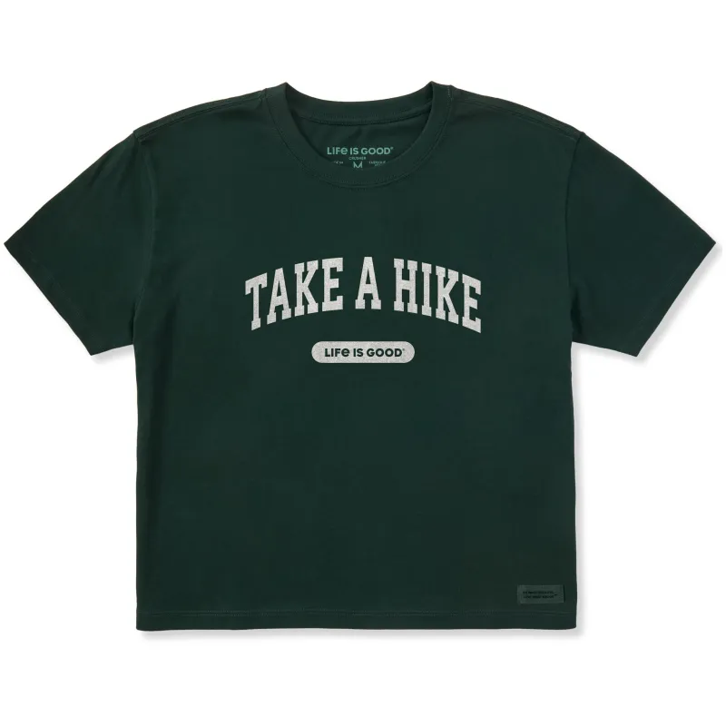 Women's Take a Hike Arch Short Sleeve Crusher Boxy Tee sold by Life is Good