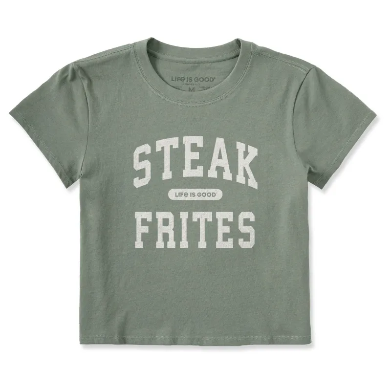 Women's Steak Frites Arch Crusher-LITE Shrunken Tee sold by Life is Good