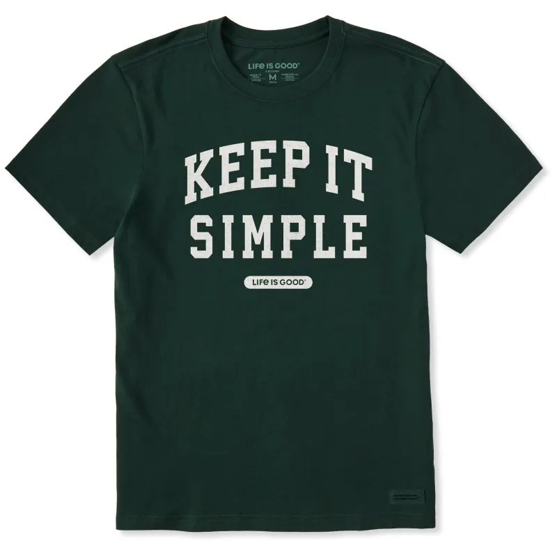 Men's Keep it Simple Arch Short Sleeve Crusher Tee sold by Life is Good