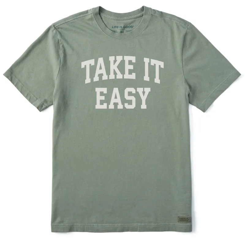 Men's Take it Easy Arch Short Sleeve Crusher Tee sold by Life is Good