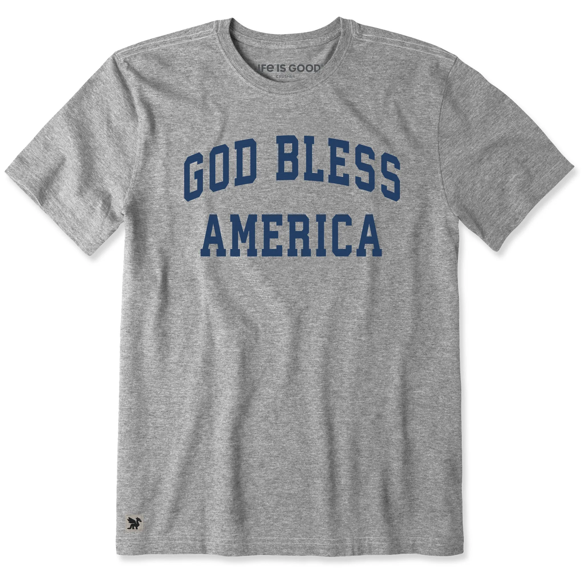 Men's God Bless America Arch Short Sleeve Crusher Tee sold by Life is Good