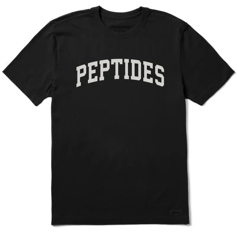 Men's Peptides Arch Short Sleeve Crusher Tee sold by Life is Good