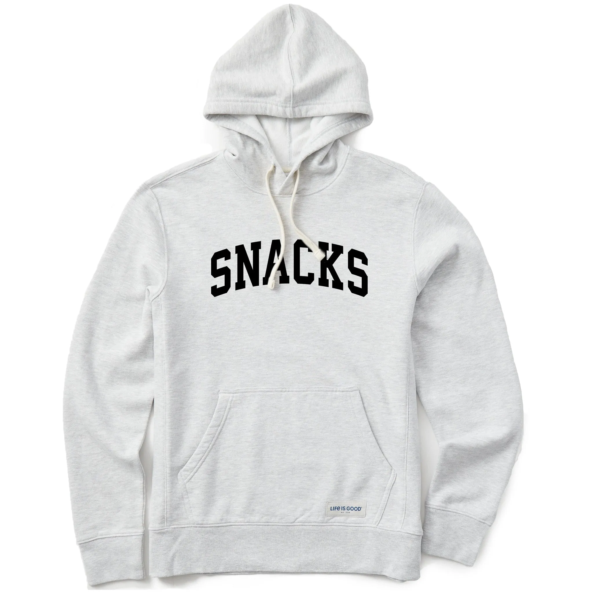 Men's Snacks Arch Simply True Fleece Hoodie sold by Life is Good