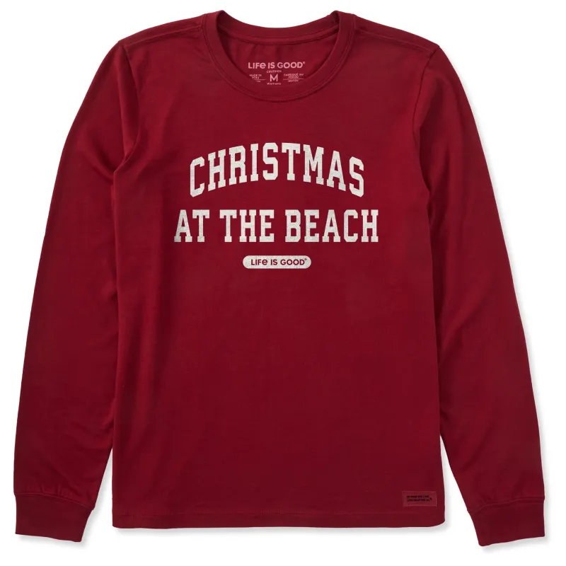 Women's Christmas at the Beach Arch Long Sleeve Crusher Tee made by Life is Good