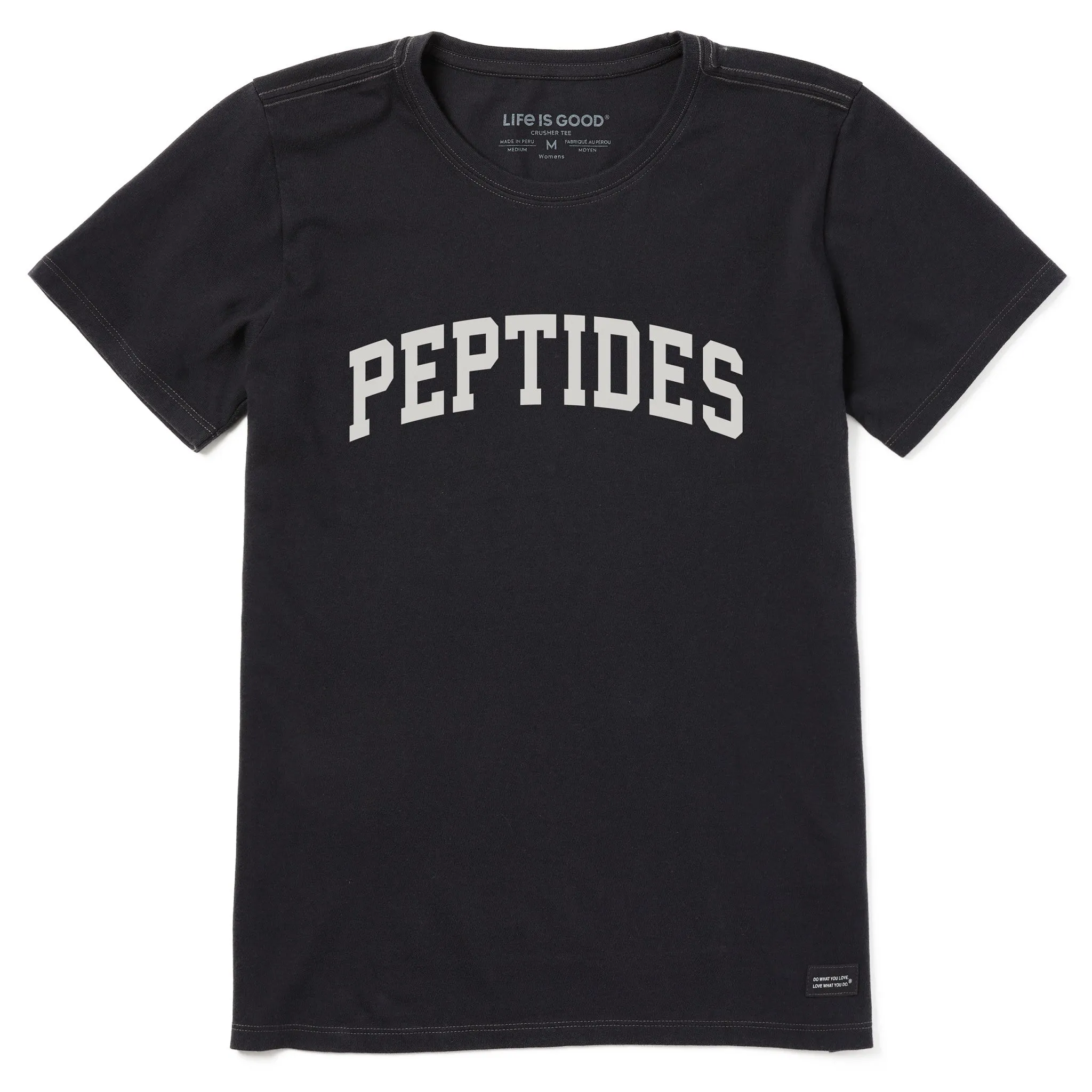 Women's Peptides Arch Short Sleeve Crusher Tee sold by Life is Good