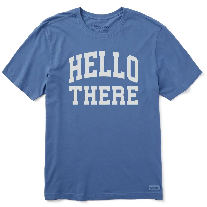 Men's Hello There Arch Short Sleeve Crusher Tee sold by Life is Good