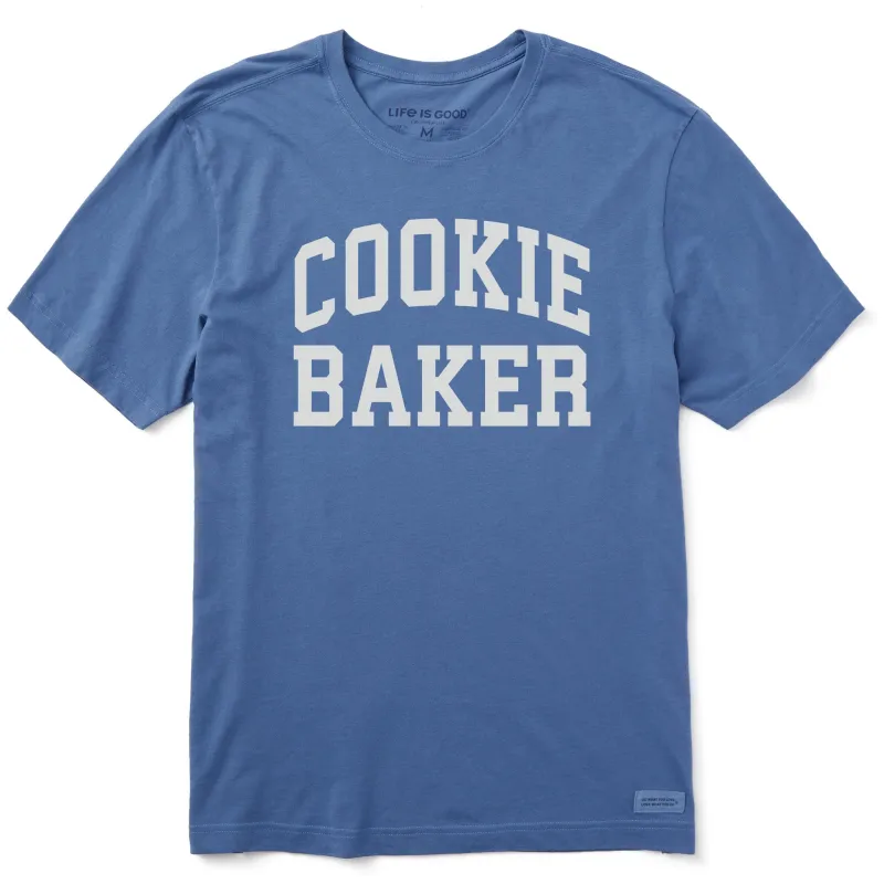 Men's Cookie Baker Arch Short Sleeve Crusher Tee sold by Life is Good