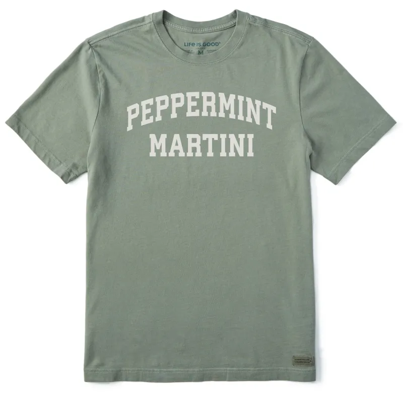 Men's Peppermint Martini Arch Short Sleeve Crusher Tee sold by Life is Good