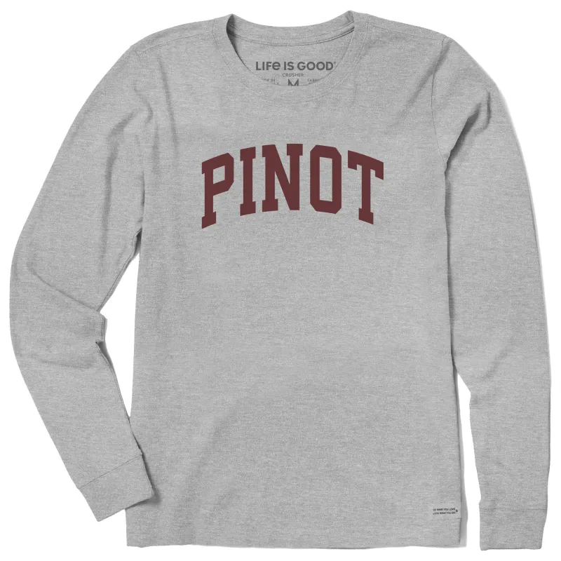 Women's Pinot Arch Long Sleeve Crusher Tee sold by Life is Good