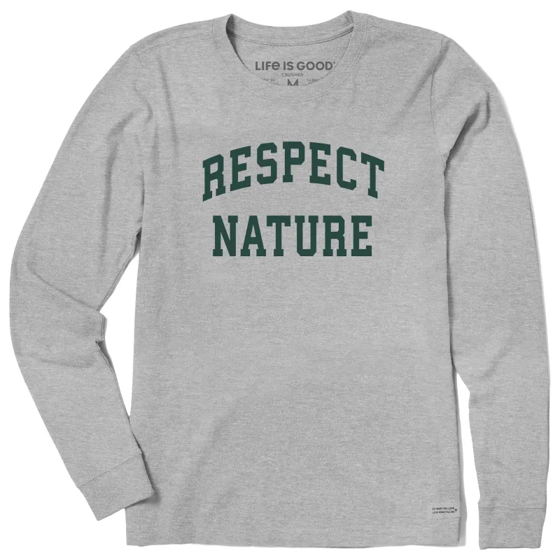 Women's Respect Nature Arch Long Sleeve Crusher Tee sold by Life is Good