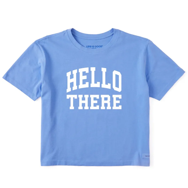 Women's Hello There Arch Short Sleeve Crusher Boxy Tee sold by Life is Good