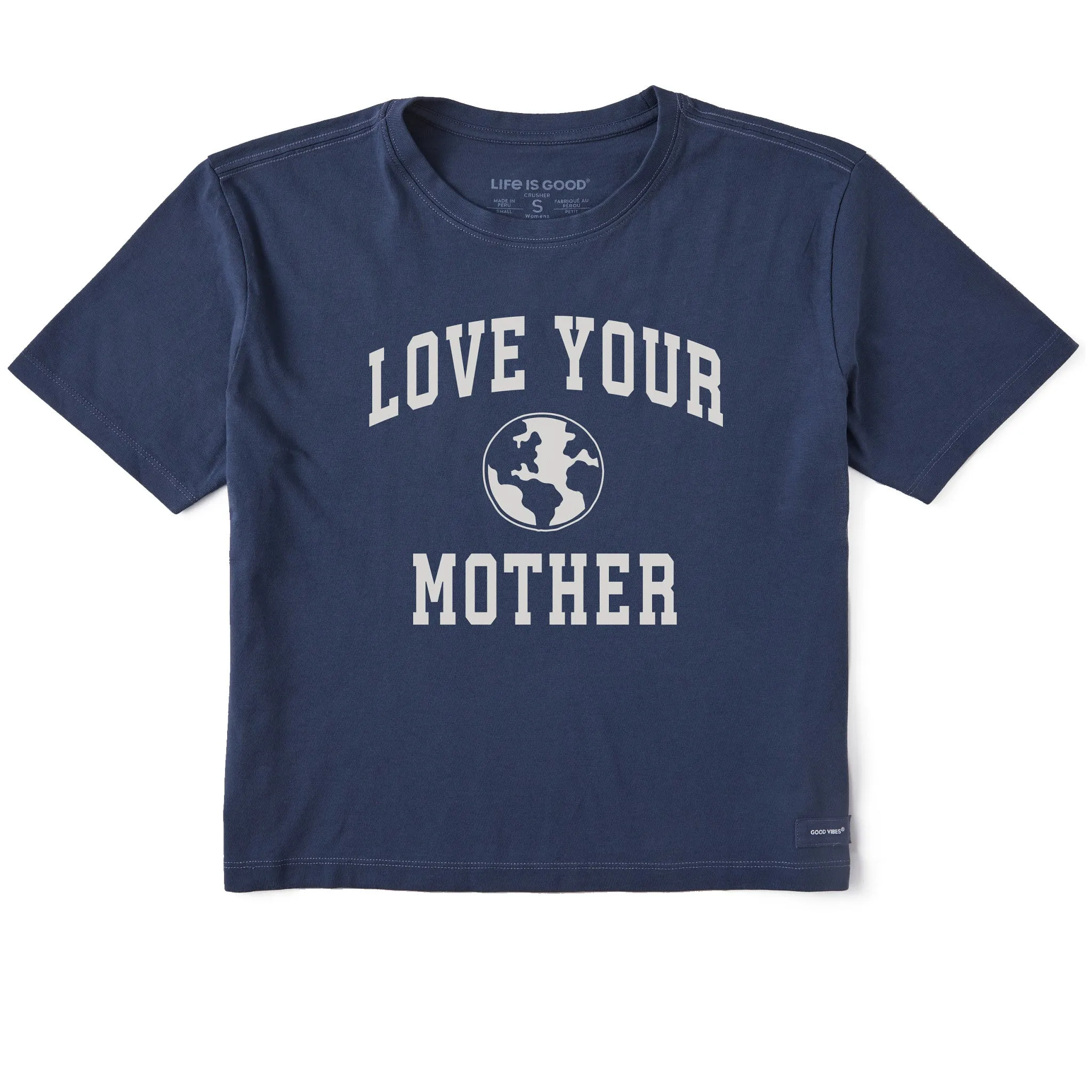 Women's Love Your Earth Mother Arch Short Sleeve Crusher Boxy Tee sold by Life is Good