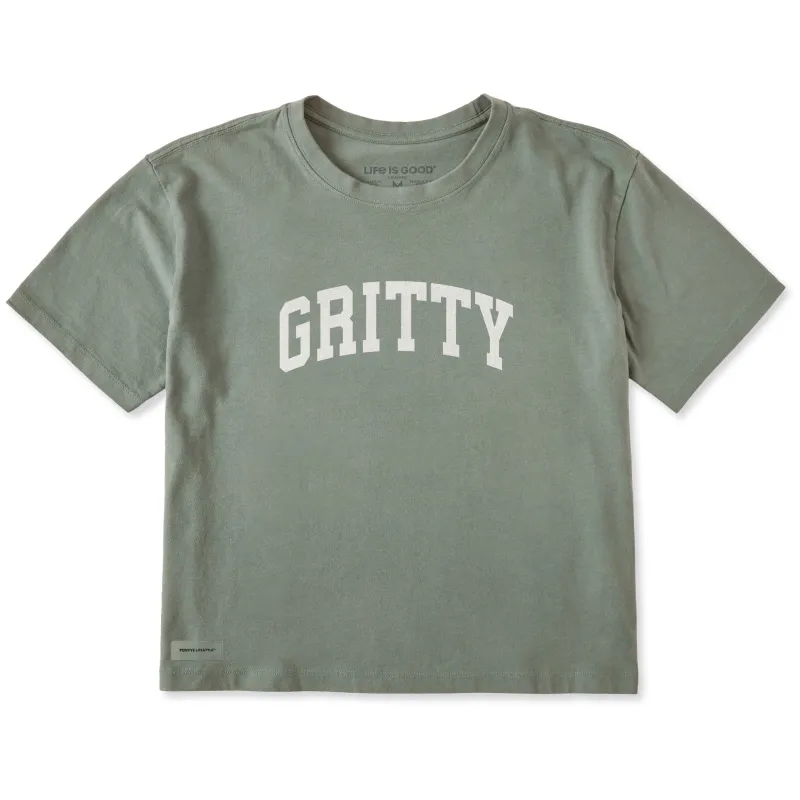 Women's Gritty Arch Short Sleeve Crusher Boxy Tee sold by Life is Good