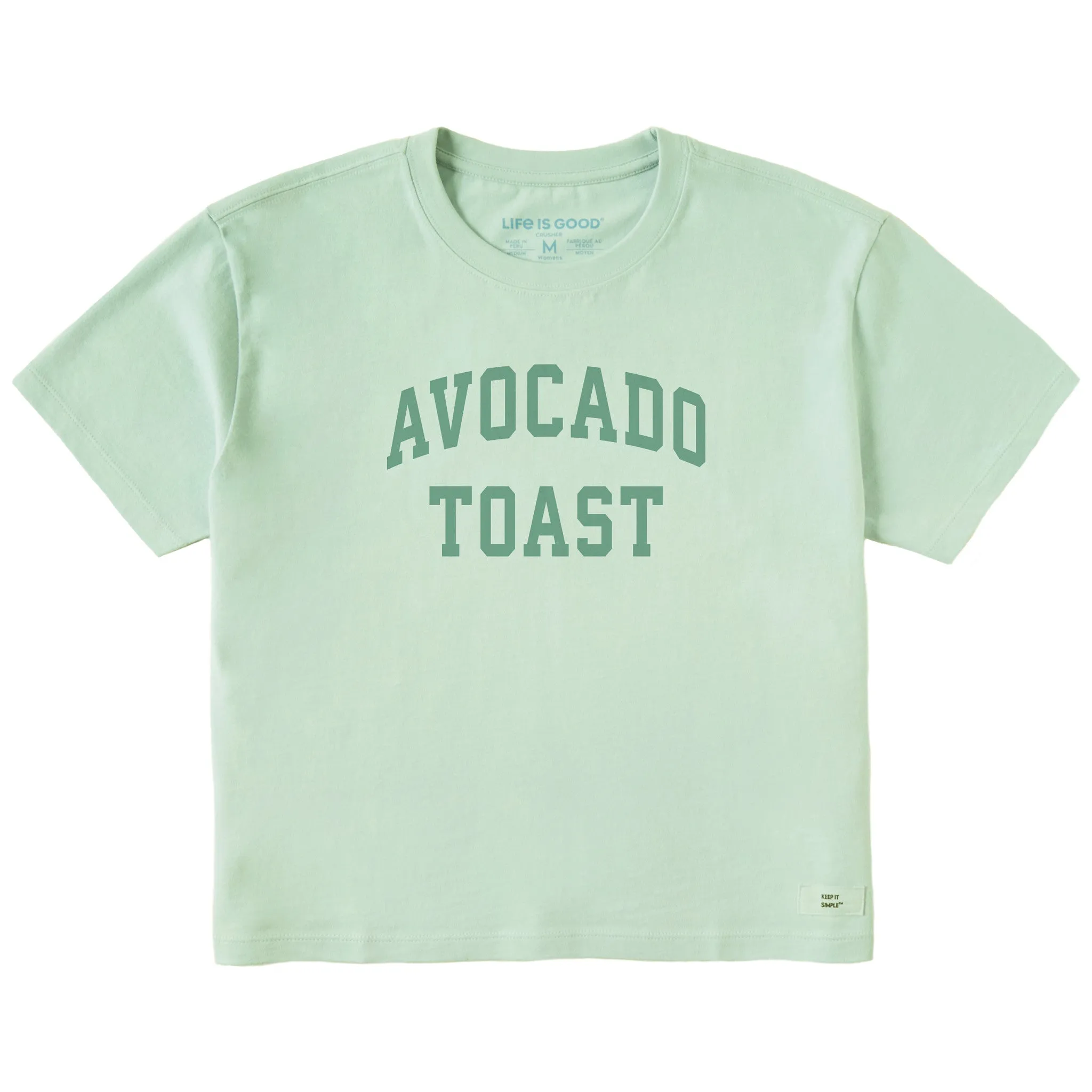 Women's Avocado Toast Arch Short Sleeve Crusher Boxy Tee sold by Life is Good