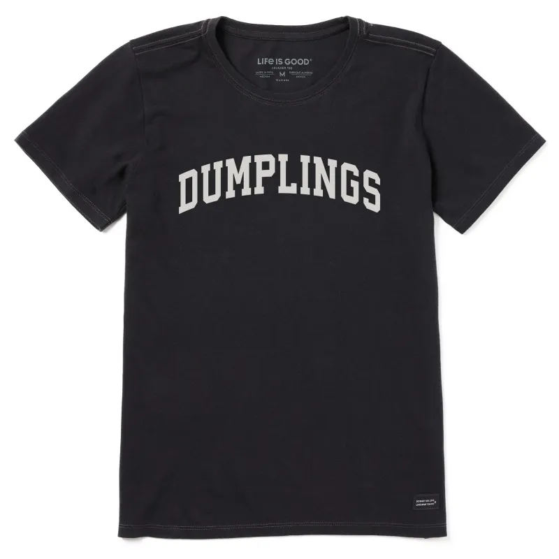 Women's Dumplings Arch Short Sleeve Crusher Tee sold by Life is Good