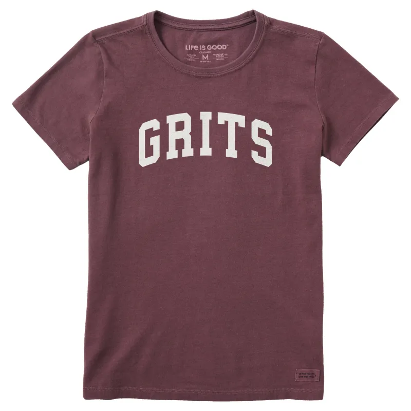 Women's Grits Arch Short Sleeve Crusher Tee sold by Life is Good