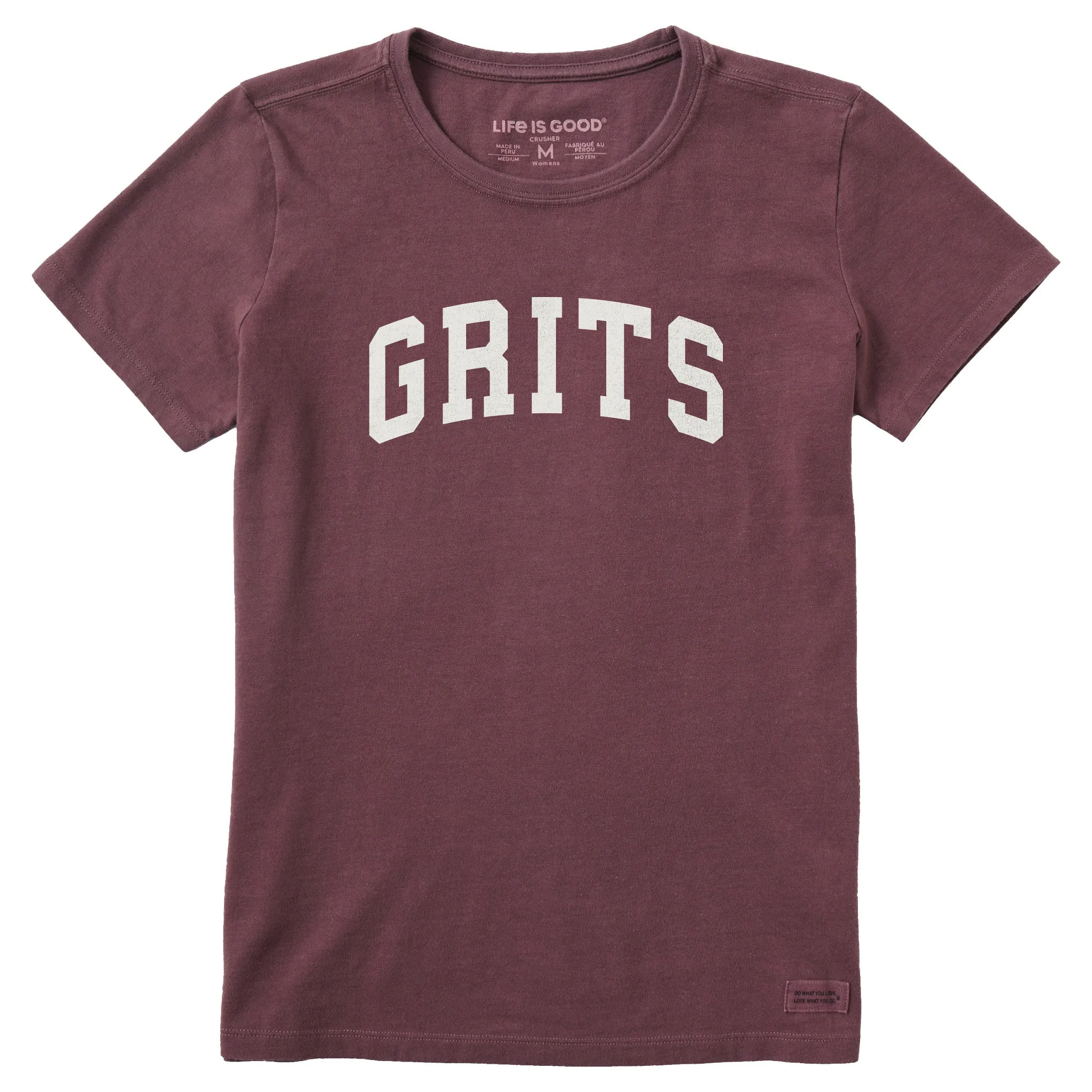 Women's Grits Arch Short Sleeve Crusher Tee sold by Life is Good