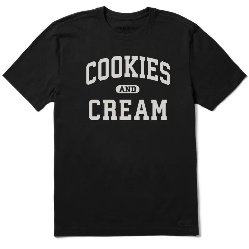 Men's Cookies and Cream Arch Short Sleeve Crusher Tee sold by Life is Good