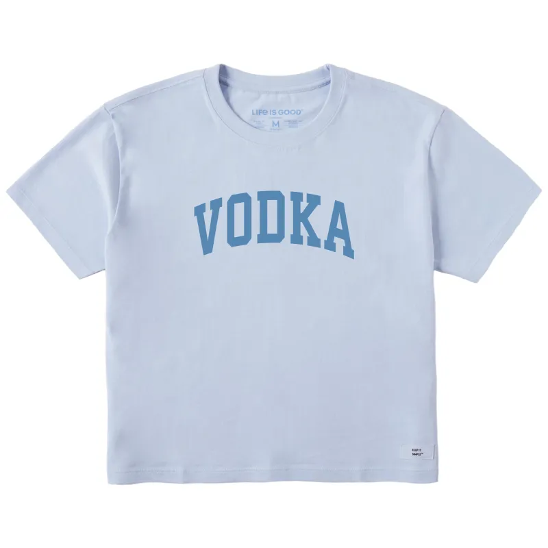 Women's Vodka Arch Short Sleeve Crusher Boxy Tee sold by Life is Good