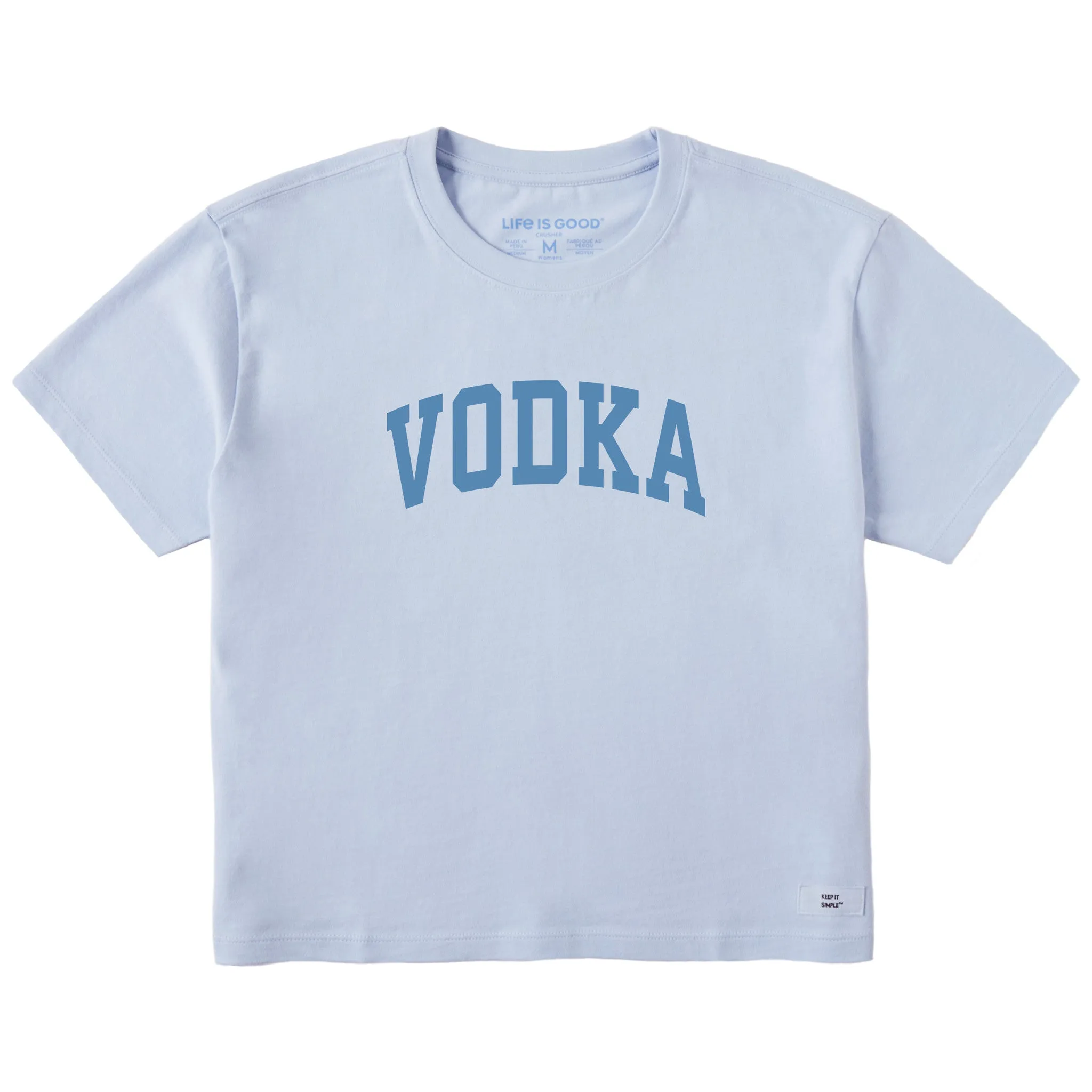 Women's Vodka Arch Short Sleeve Crusher Boxy Tee sold by Life is Good