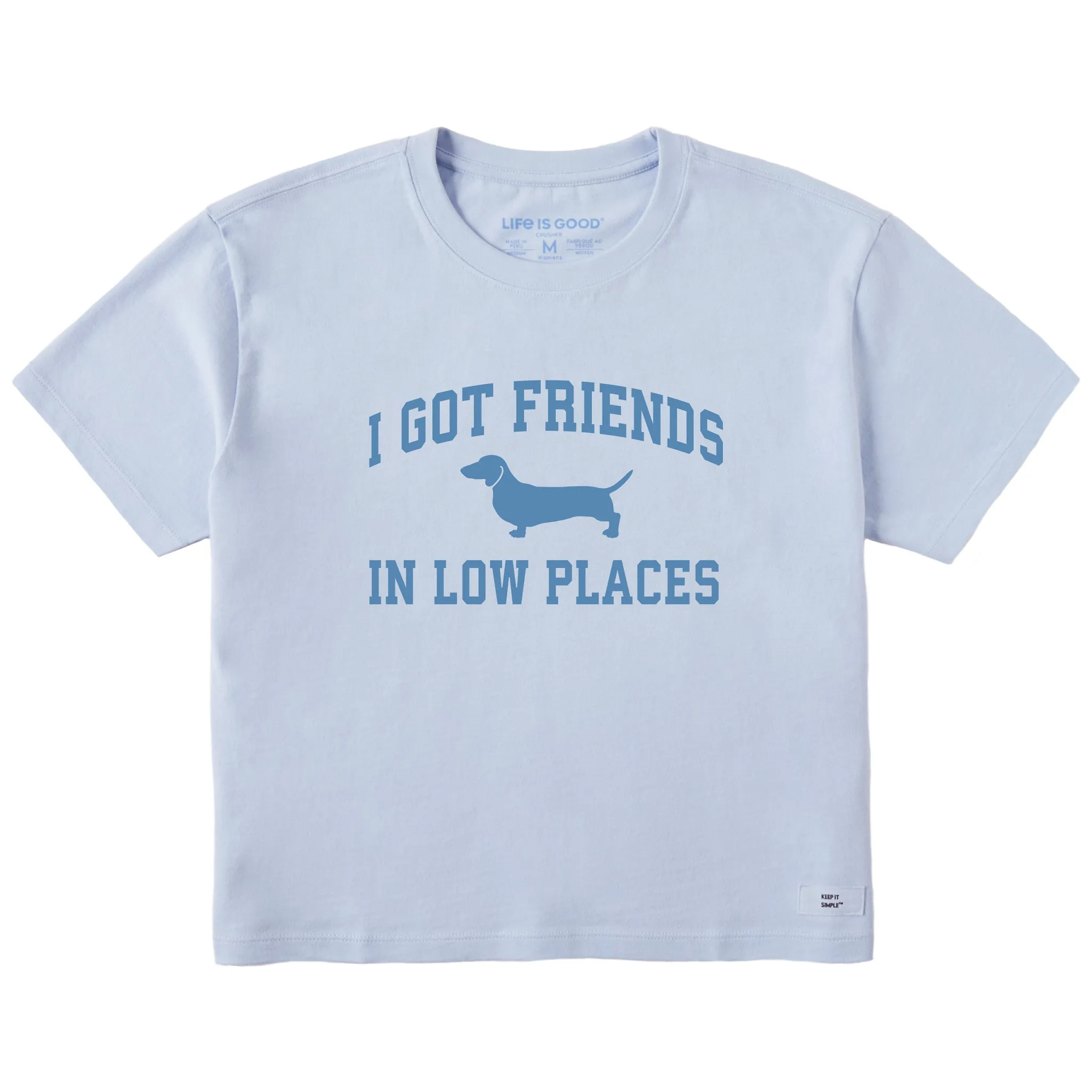 Women's I Got Friends Arch Short Sleeve Crusher Boxy Tee sold by Life is Good