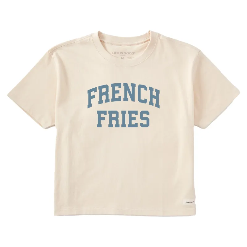 Women's French Fries Arch Short Sleeve Crusher Boxy Tee sold by Life is Good