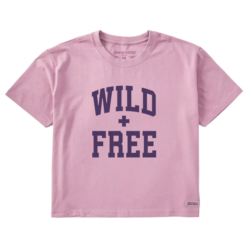 Women's Wild and Free Arch Short Sleeve Crusher Boxy Tee sold by Life is Good