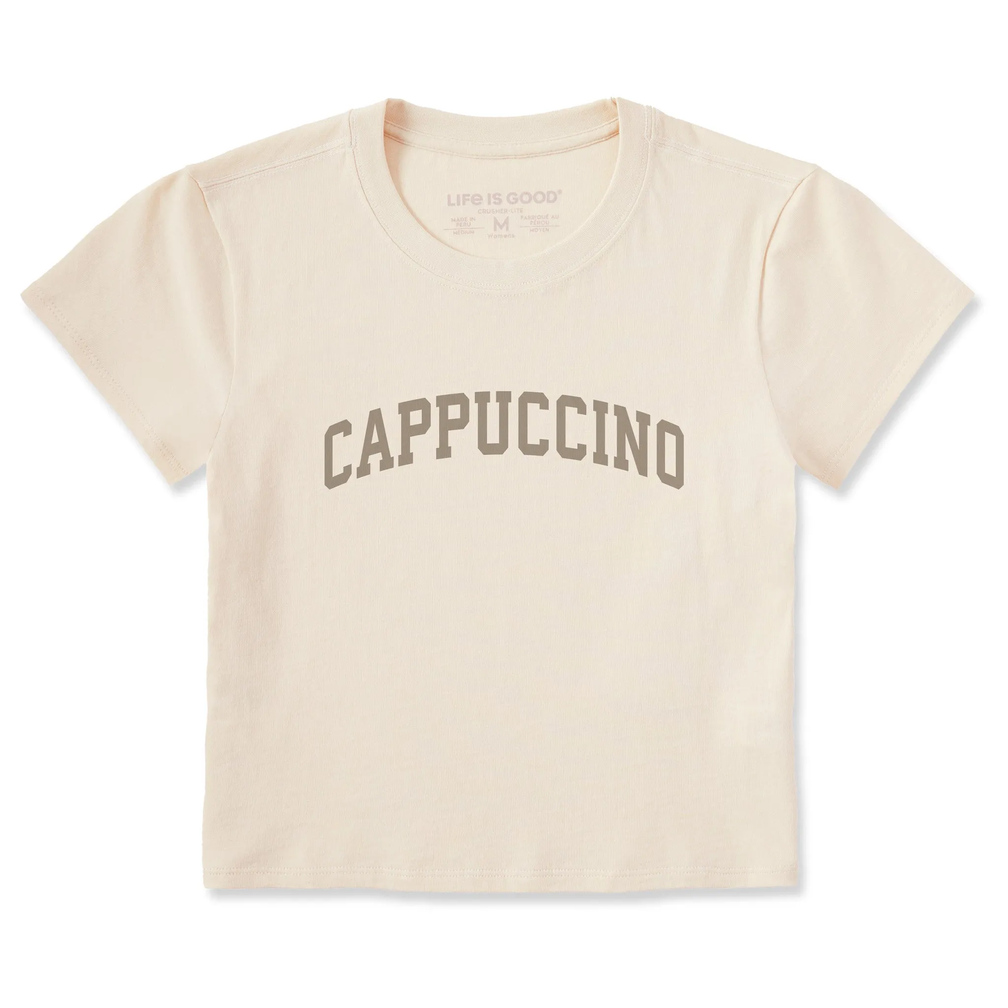Women's Cappuccino Arch Crusher-LITE Shrunken Tee sold by Life is Good