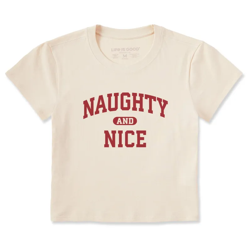 Women's Naughty and Nice Arch Crusher-LITE Shrunken Tee sold by Life is Good
