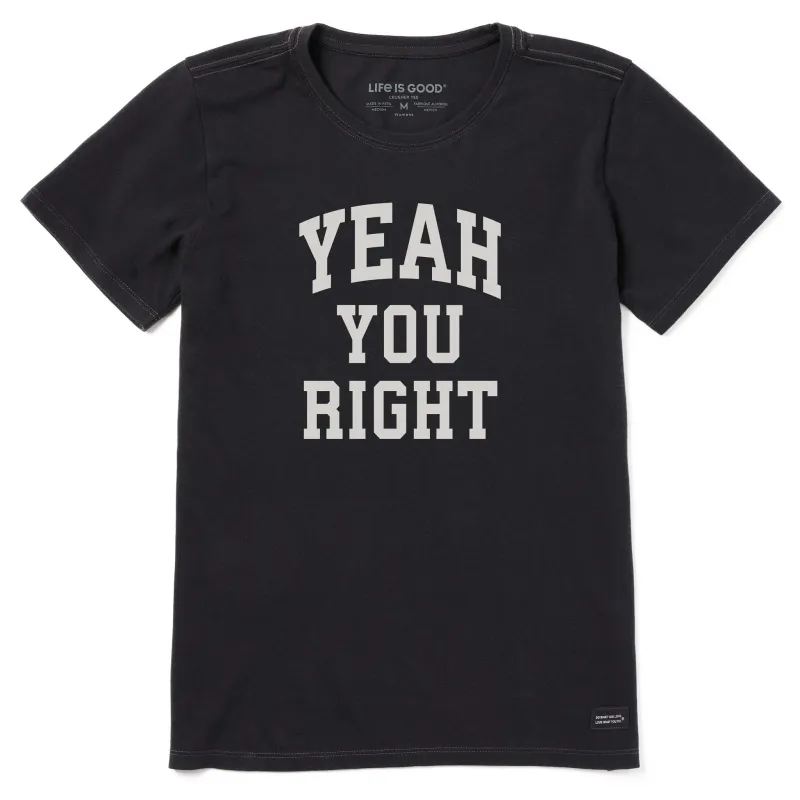 Women's Yeah You Right Arch Short Sleeve Crusher Tee sold by Life is Good