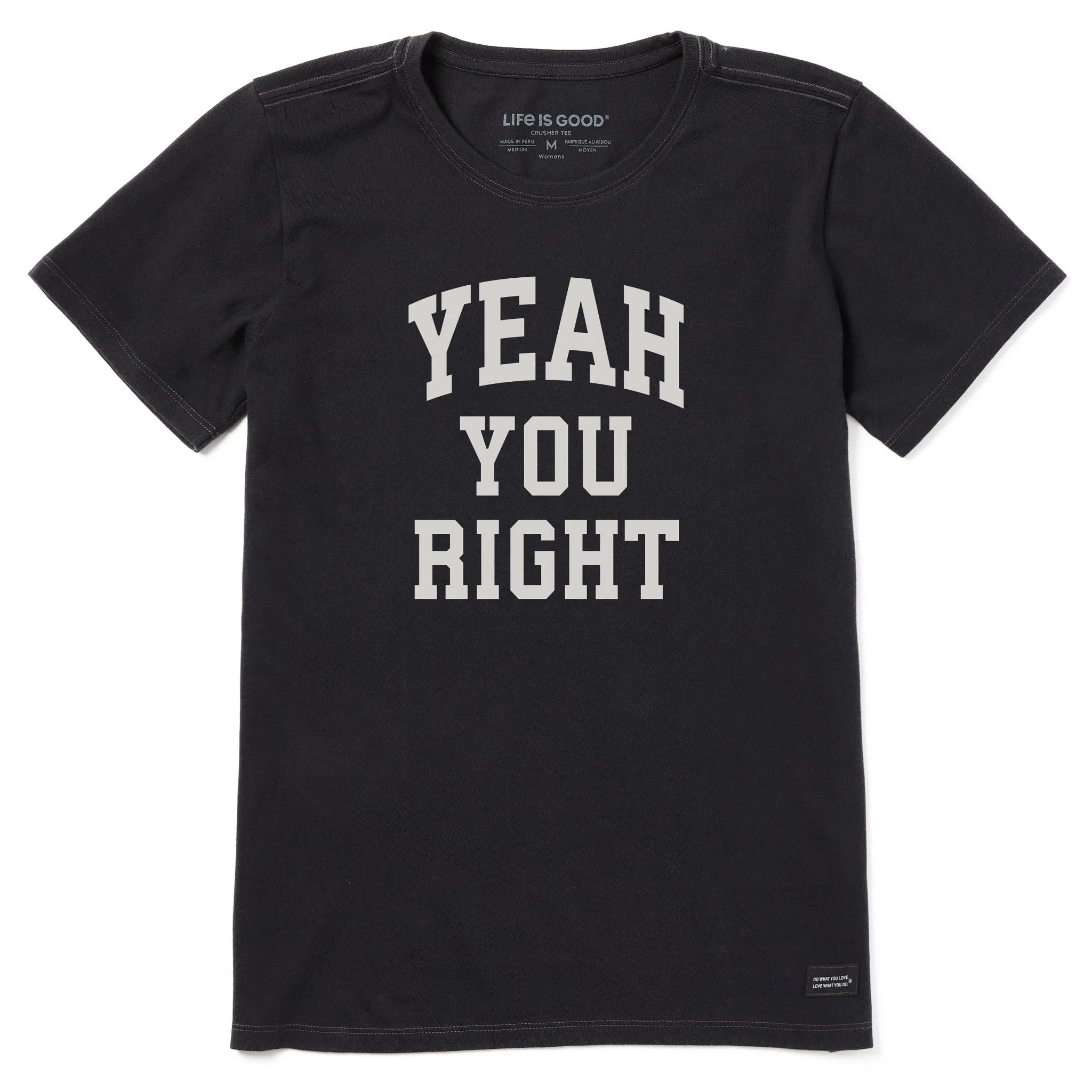 Women's Yeah You Right Arch Short Sleeve Crusher Tee sold by Life is Good