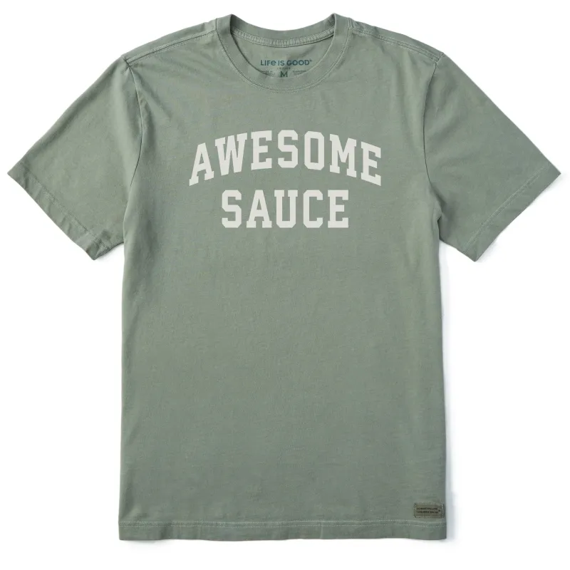 Men's Awesome Sauce Arch Short Sleeve Crusher Tee sold by Life is Good