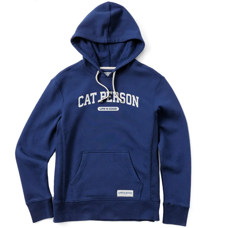 Women's A Cat Person Arch Simply True Fleece Hoodie sold by Life is Good