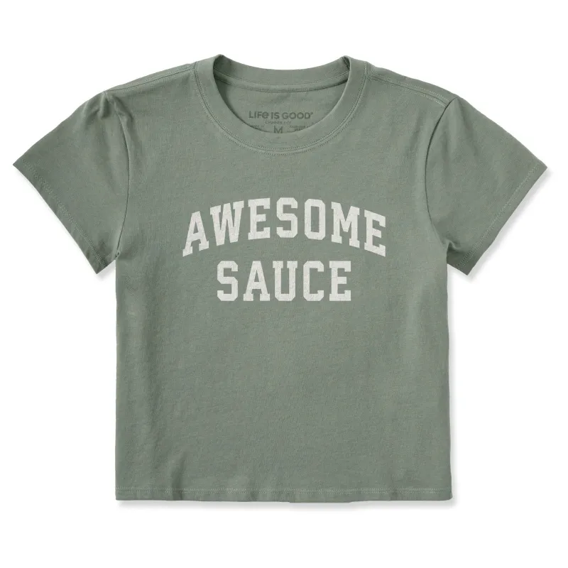 Women's Awesome Sauce Arch Crusher-LITE Shrunken Tee sold by Life is Good