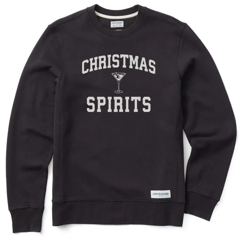 Men's Christmas Spirits Arch Simply True Fleece Crew sold by Life is Good