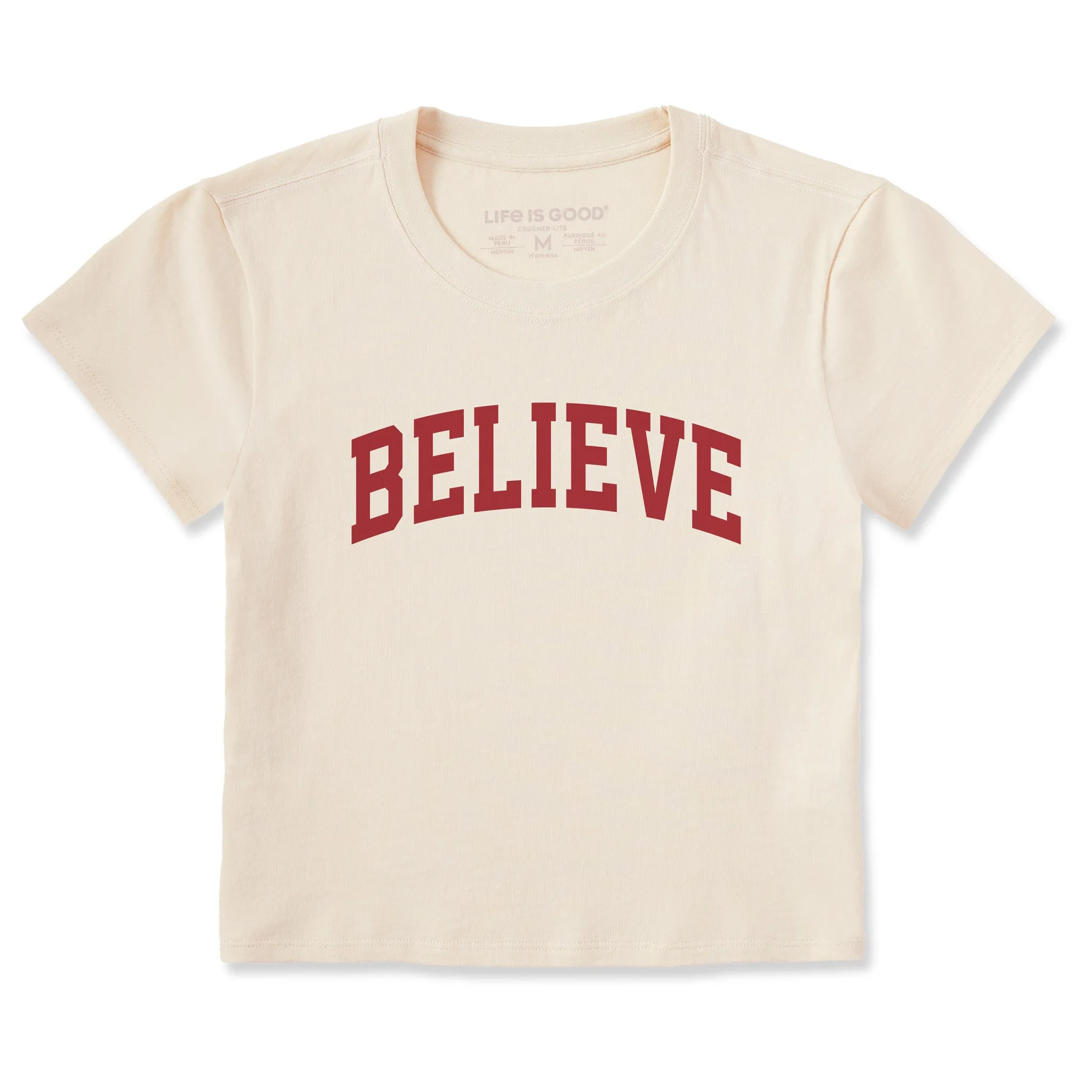Women's Believe Arch Crusher-LITE Shrunken Tee sold by Life is Good