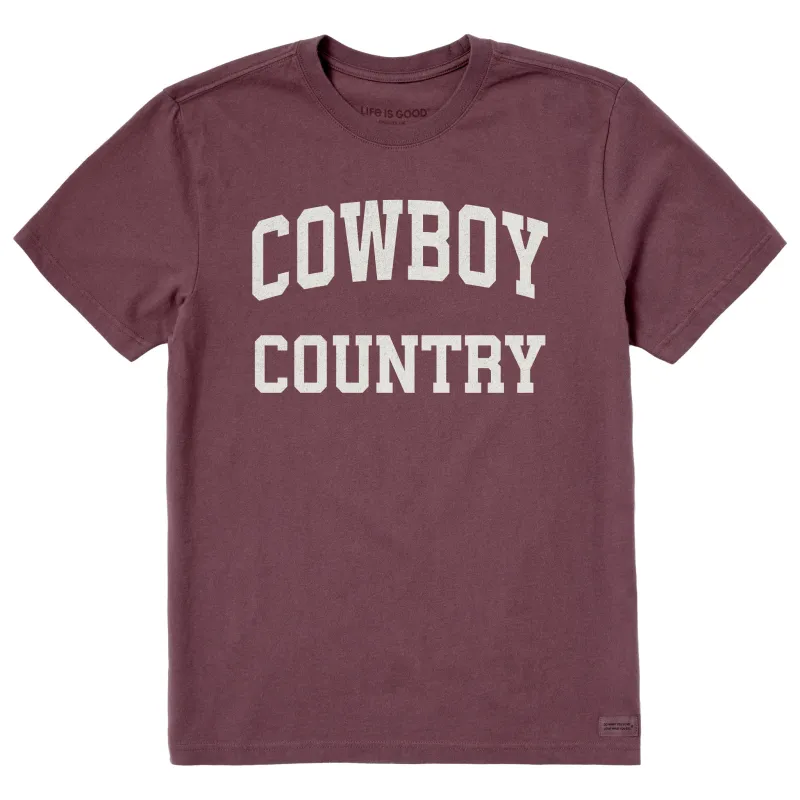 Men's Cowboy Country Arch Short Sleeve Crusher Tee sold by Life is Good