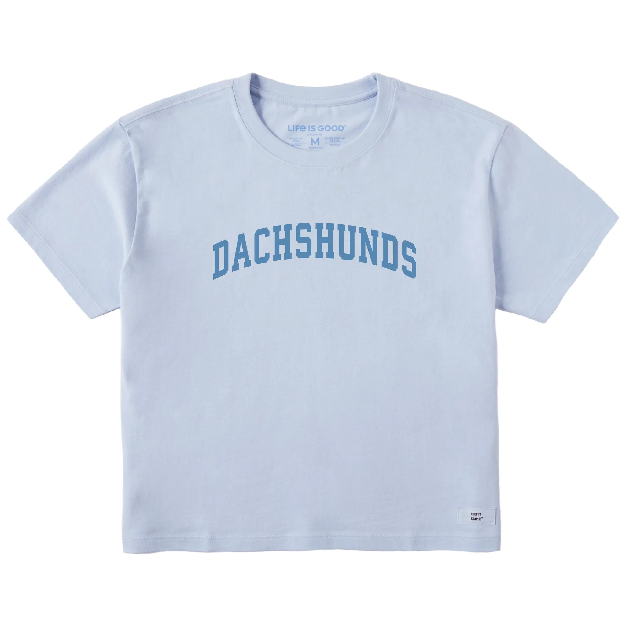 Women's Dachshunds Arch Short Sleeve Crusher Boxy Tee sold by Life is Good