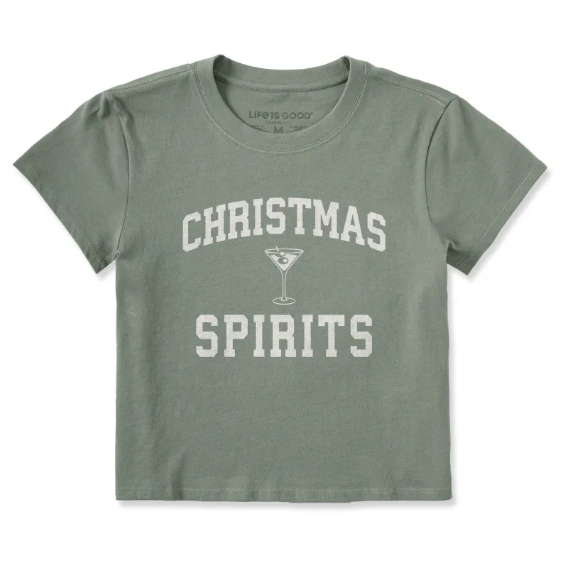 Women's Christmas Spirits Arch Crusher-LITE Shrunken Tee sold by Life is Good