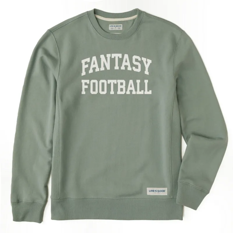 Men's Fantasy Football Arch Simply True Fleece Crew sold by Life is Good