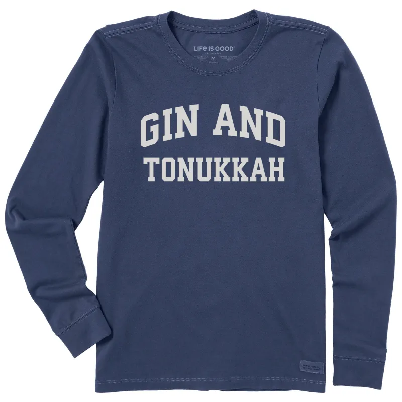 Women's Gin and Tonukkah Arch Long Sleeve Crusher Tee sold by Life is Good