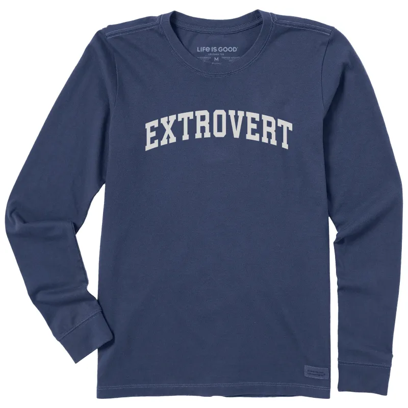 Women's Extrovert Arch Long Sleeve Crusher Tee sold by Life is Good