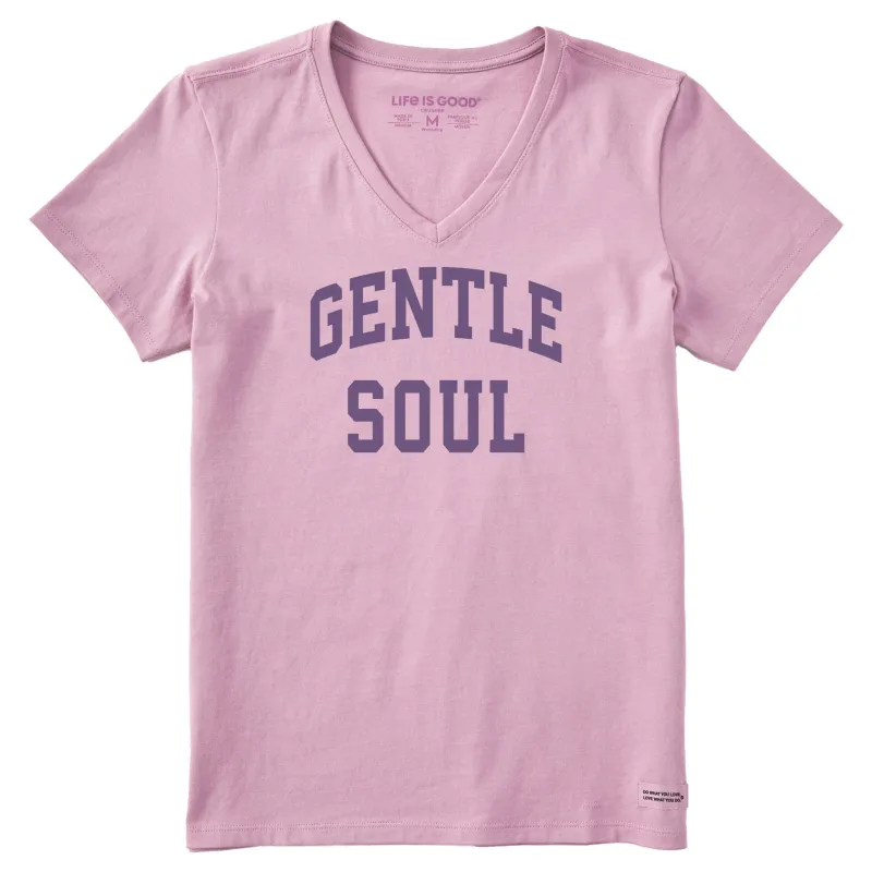 Women's Gentle Soul Arch Short Sleeve Crusher Vee sold by Life is Good