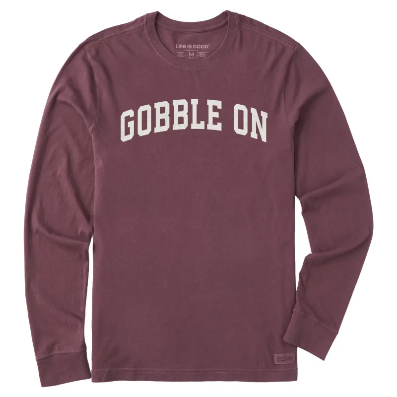 Men's Gobble On Arch Long Sleeve Crusher Tee sold by Life is Good