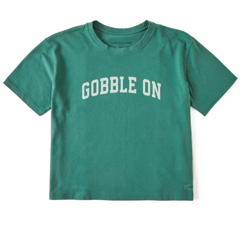 Women's Gobble On Arch Short Sleeve Crusher Boxy Tee sold by Life is Good