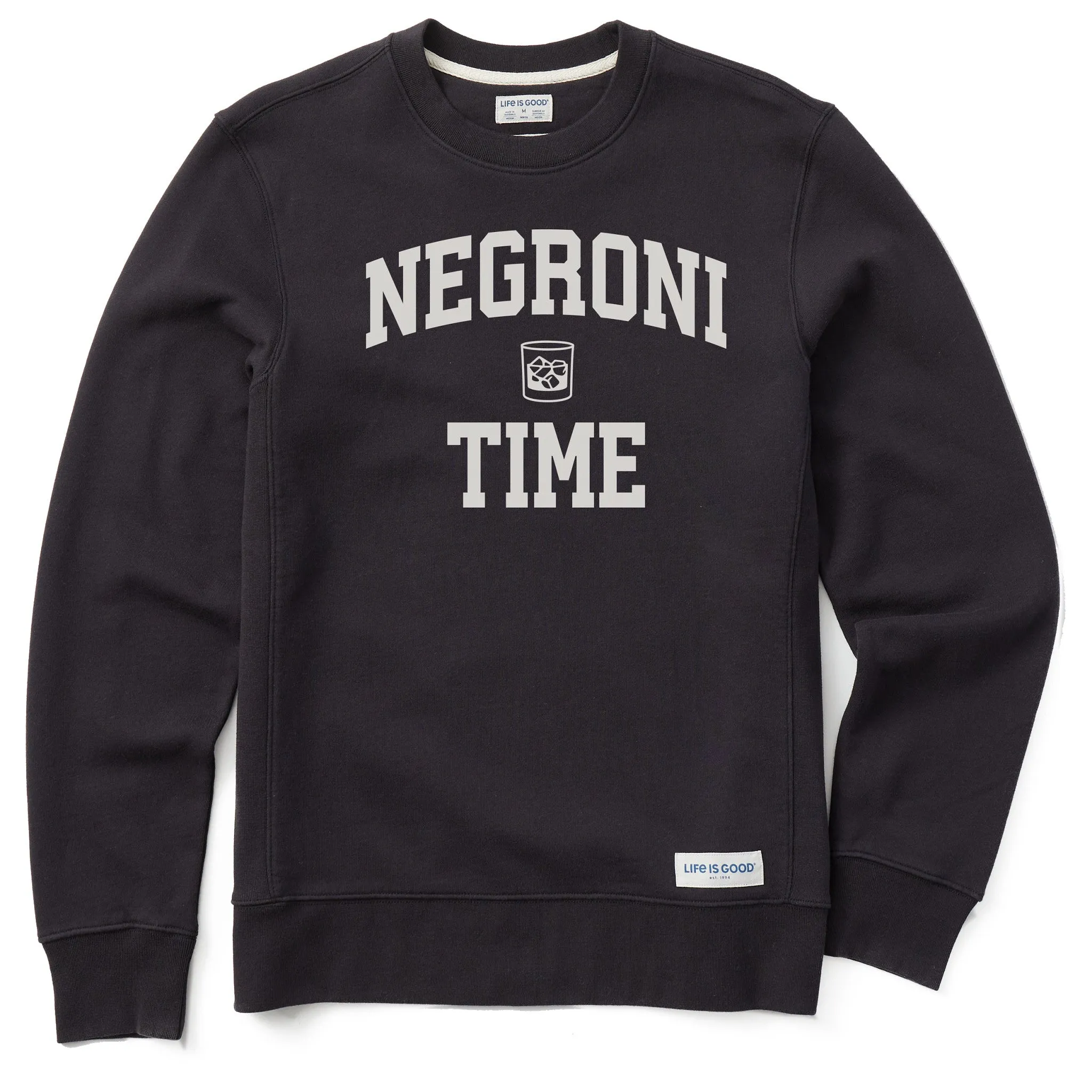 Men's Negroni Time Arch Simply True Fleece Crew sold by Life is Good