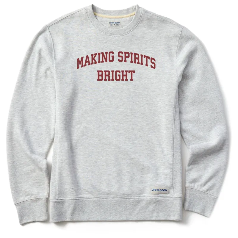 Men's Making Spirits Bright Arch Simply True Fleece Crew sold by Life is Good