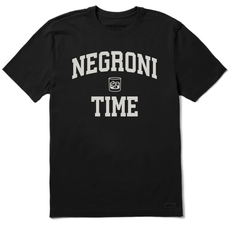 Men's Negroni Time Arch Short Sleeve Crusher Tee sold by Life is Good